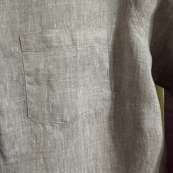 Talbots Lilac, 100% Linen, Button Down Shirt, Size M - Picture 7 of 16